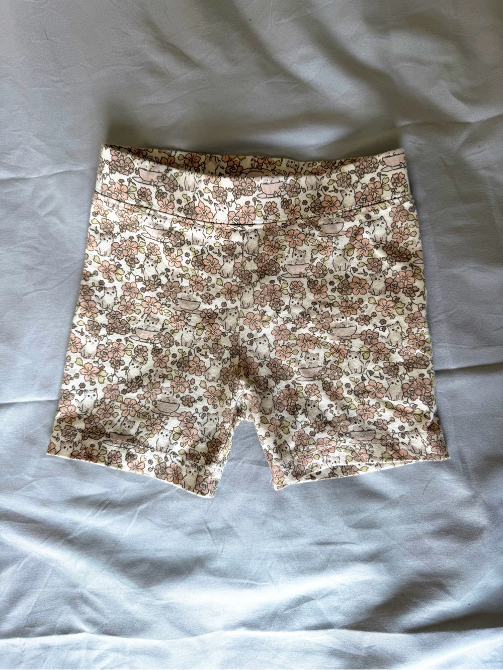 Jamie Kay Floral Stretch Shorts - Cream, Pink, Brown